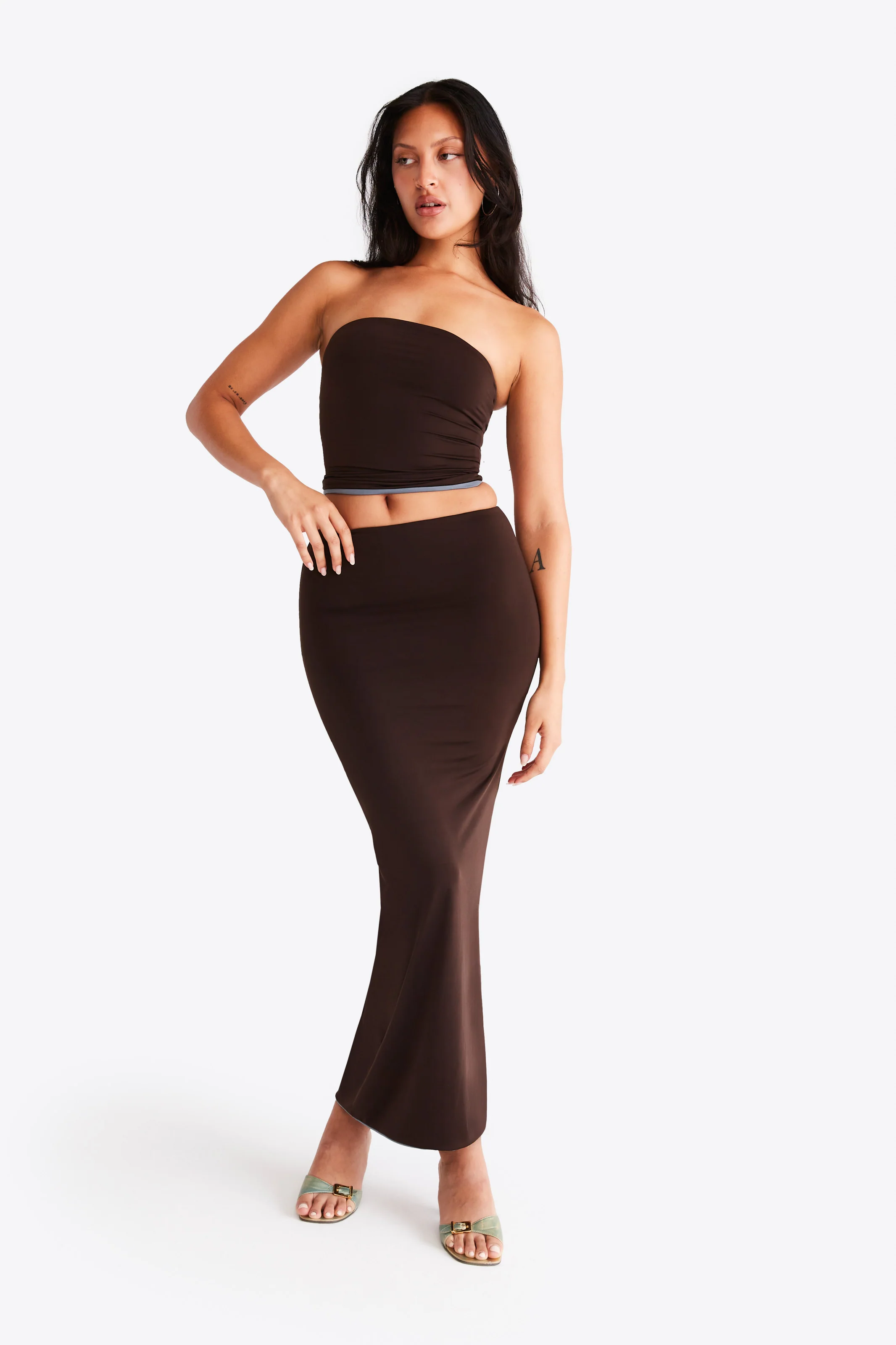 Nova Skirt - Brown and Slate - Image 4